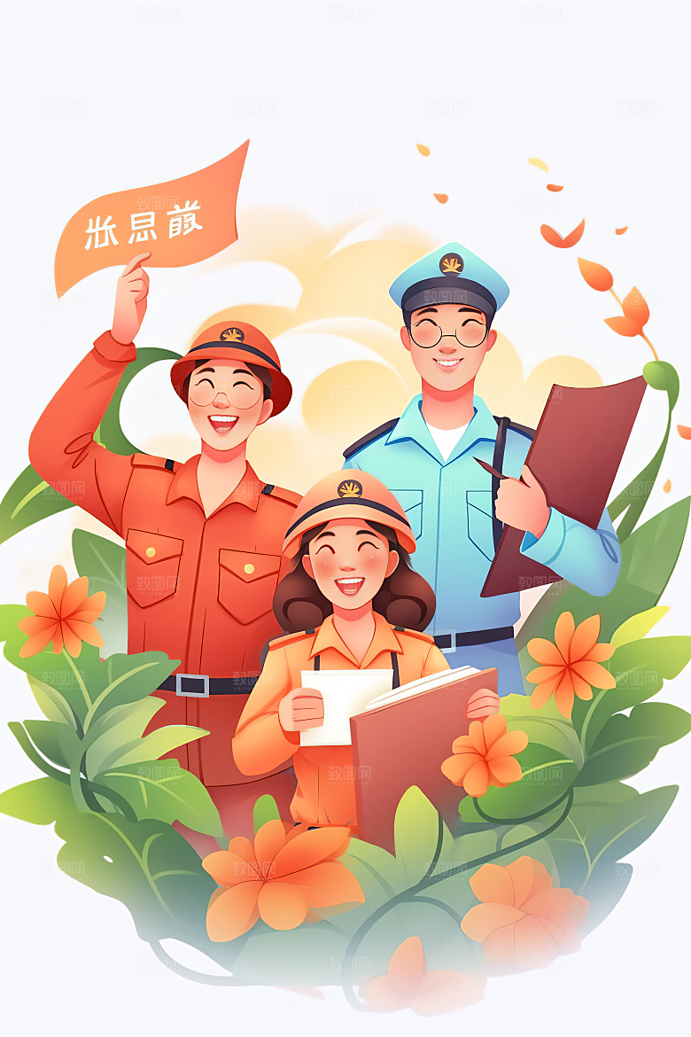 各行各业人物人物肖像插画