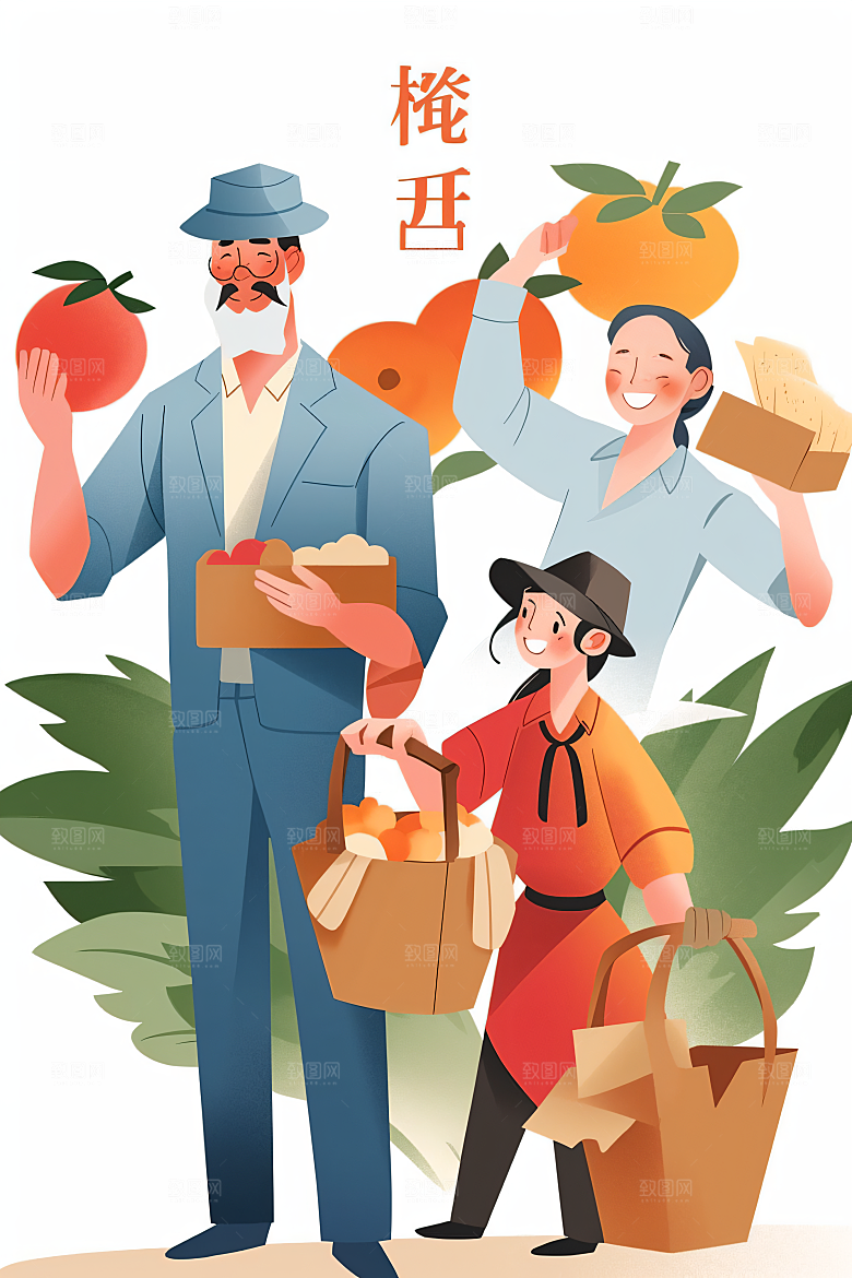 各行各业人物形象不同职业插画