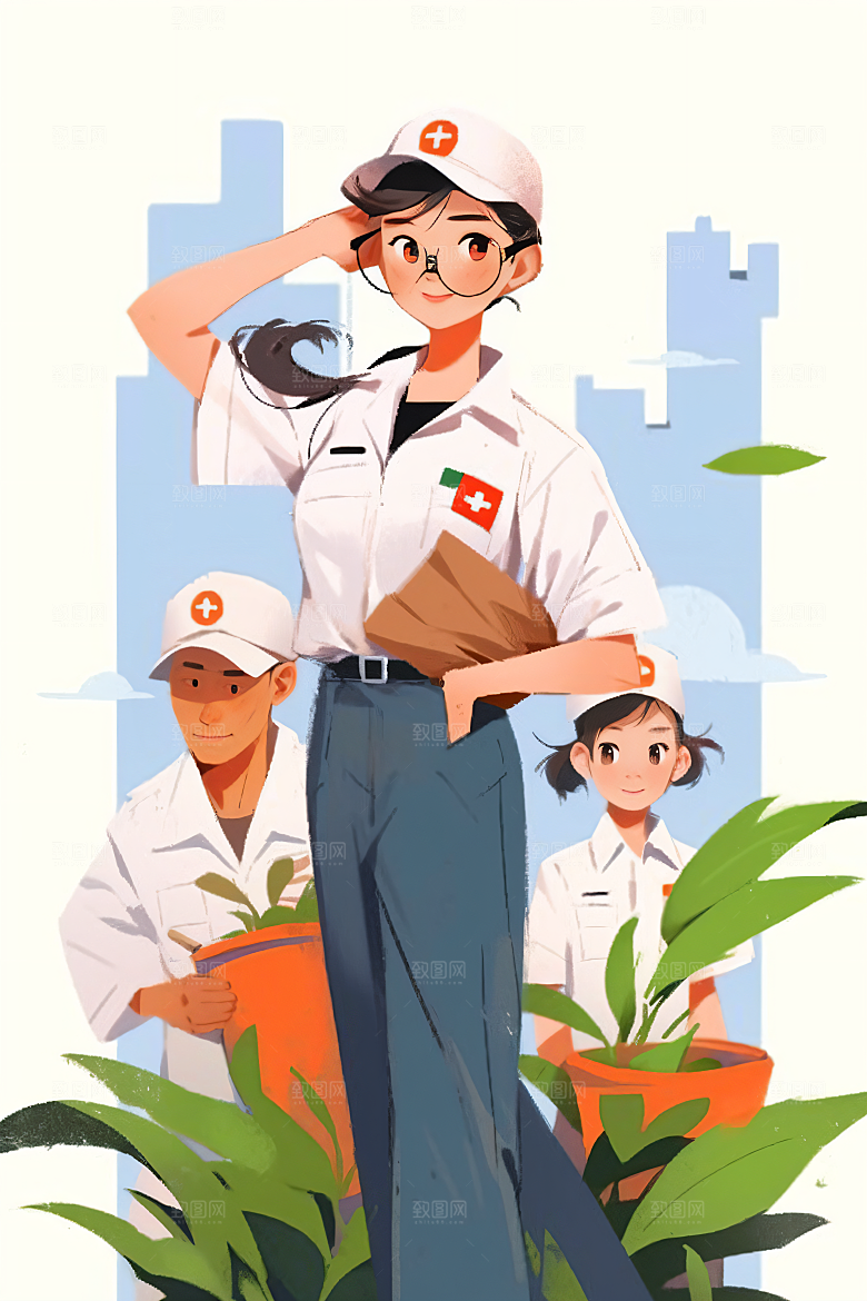 各行各业人物形象行业插画
