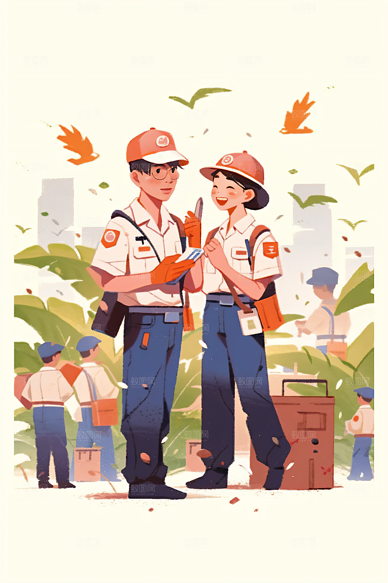各行各业人物不同职业肖像插画