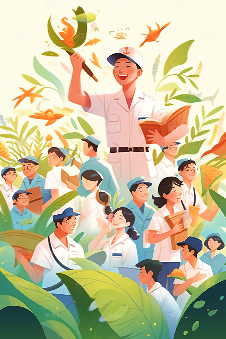 各行各业人物人物肖像插画