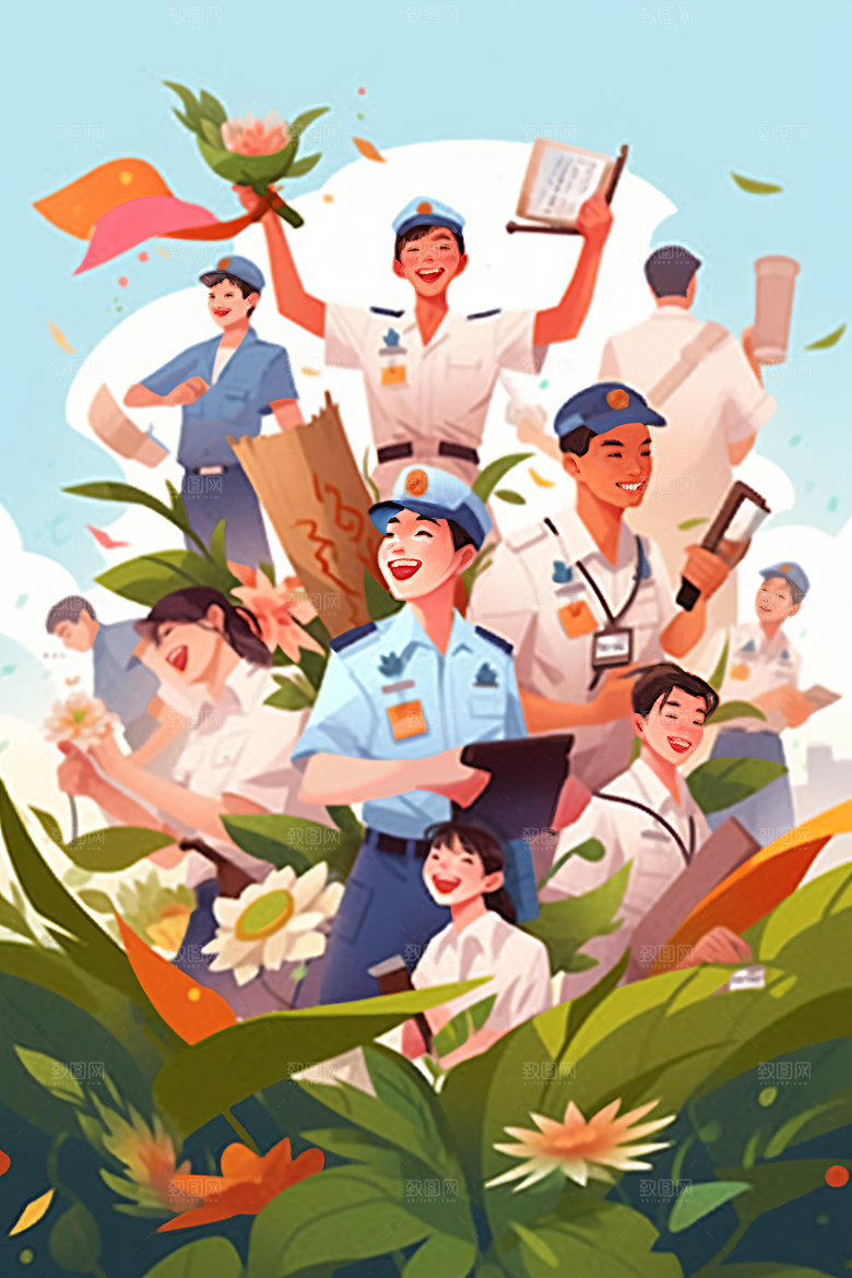 各行各业人物行业人物插画