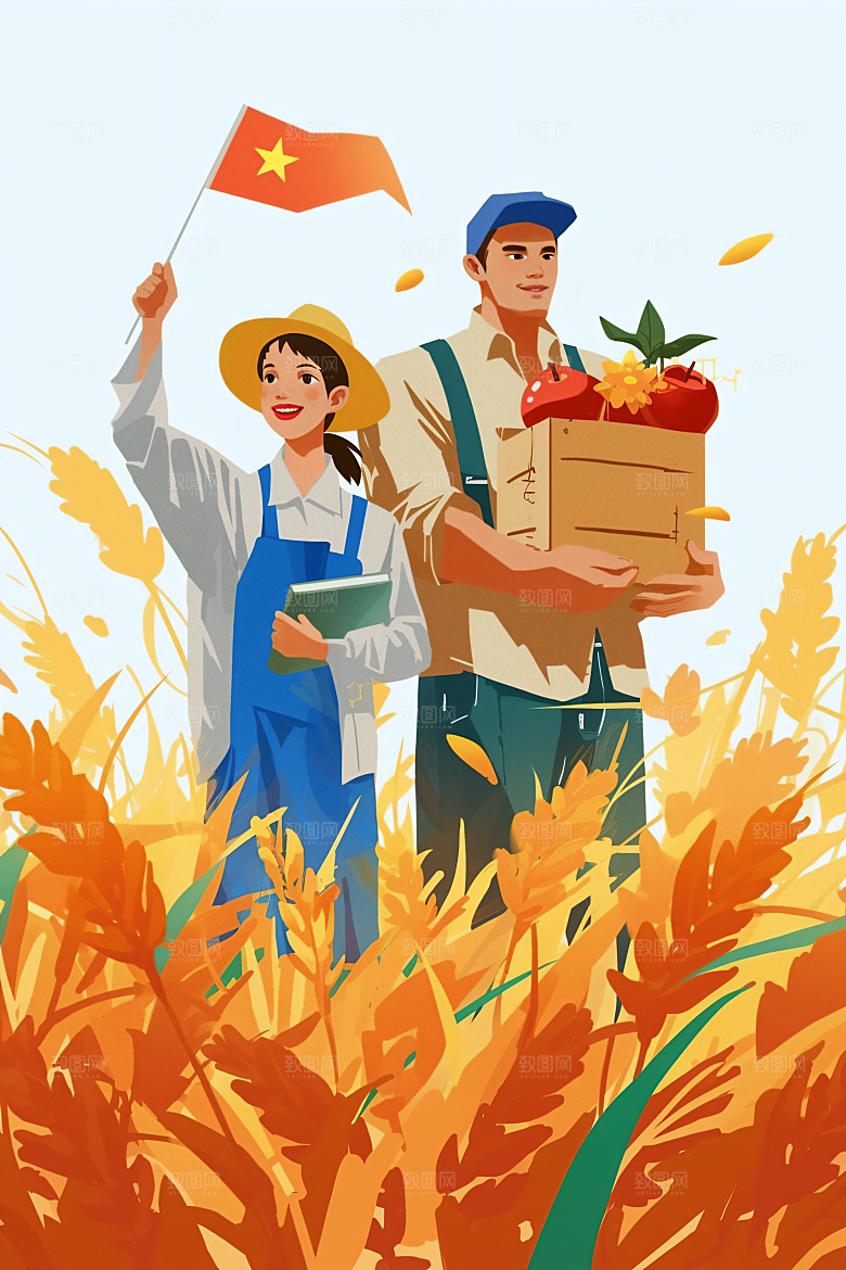 各行各业人物不同职业工种插画