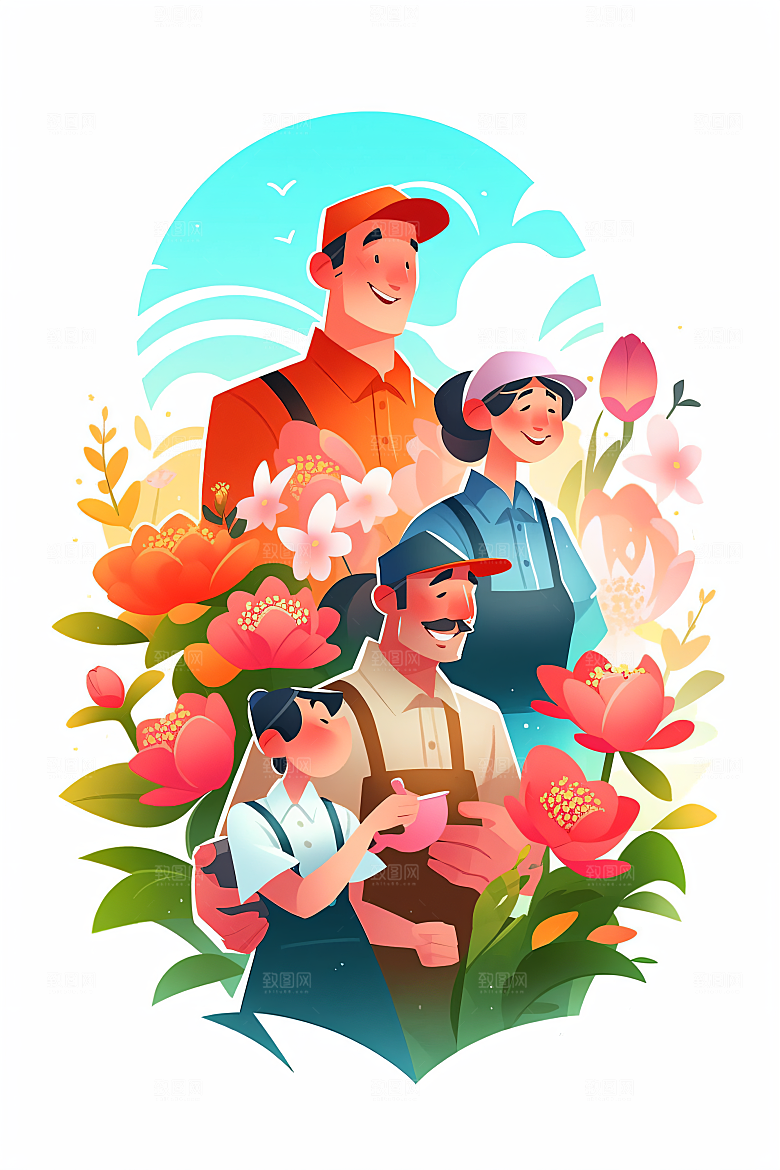 各行各业人物行业人物插画