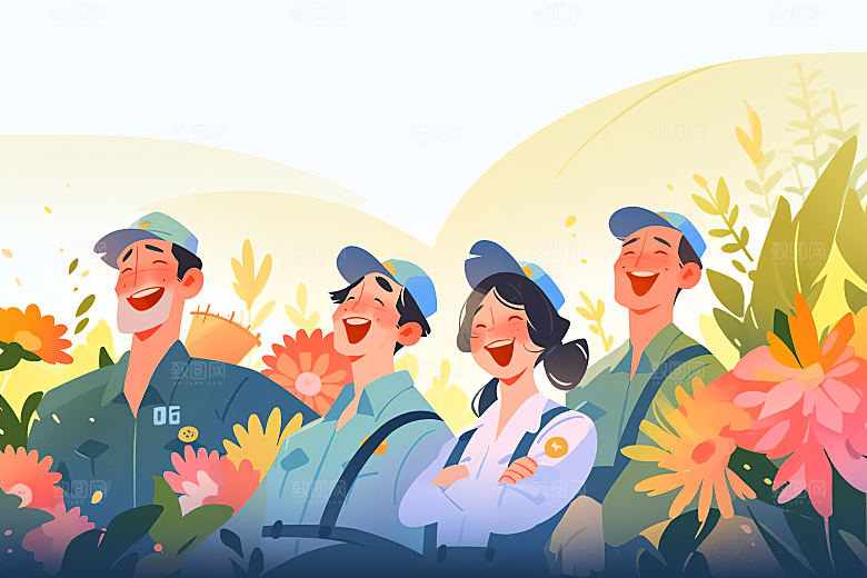 各行各业人物人物形象插画