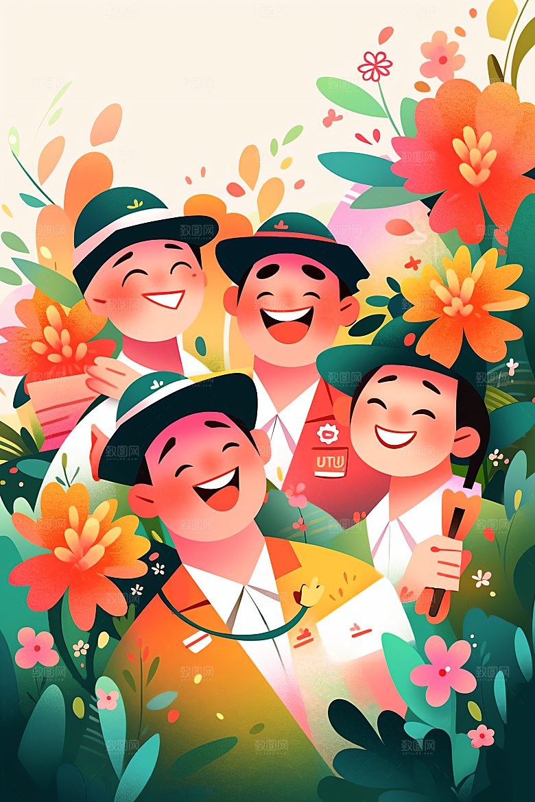 各行各业人物形象工种插画