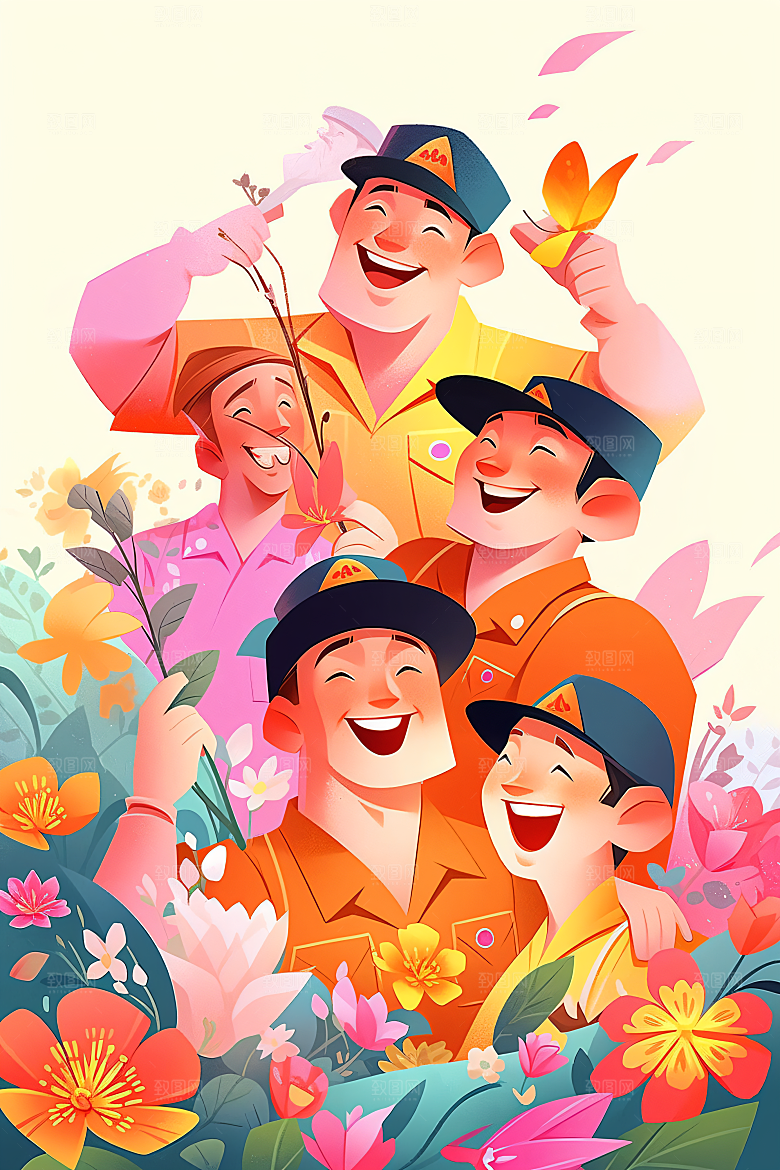 各行各业人物行业形象插画