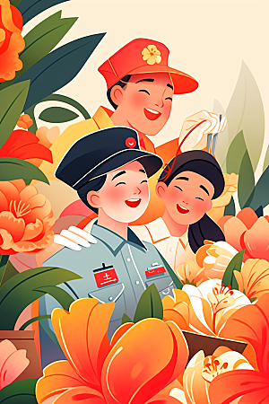 各行各业人物不同职业肖像插画
