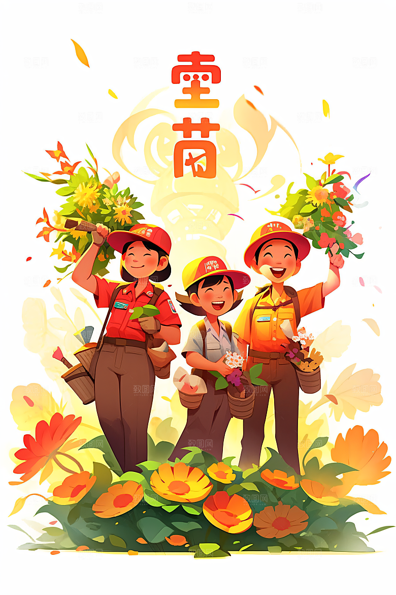 各行各业人物不同职业肖像插画