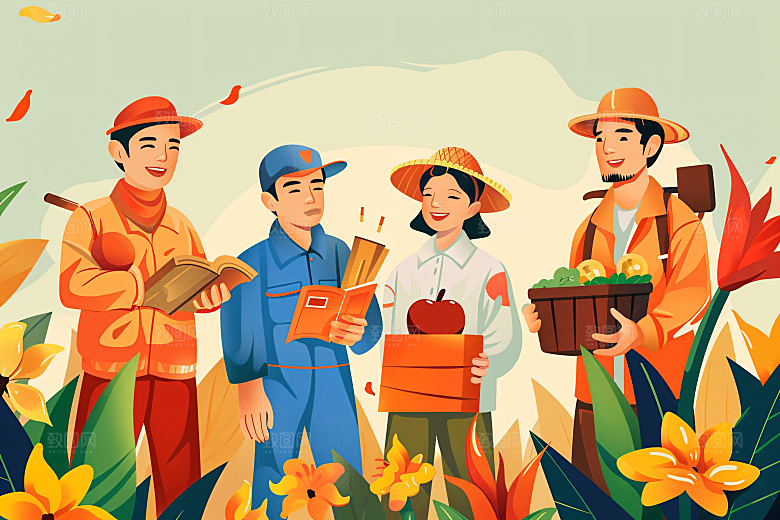 各行各业人物不同职业形象插画