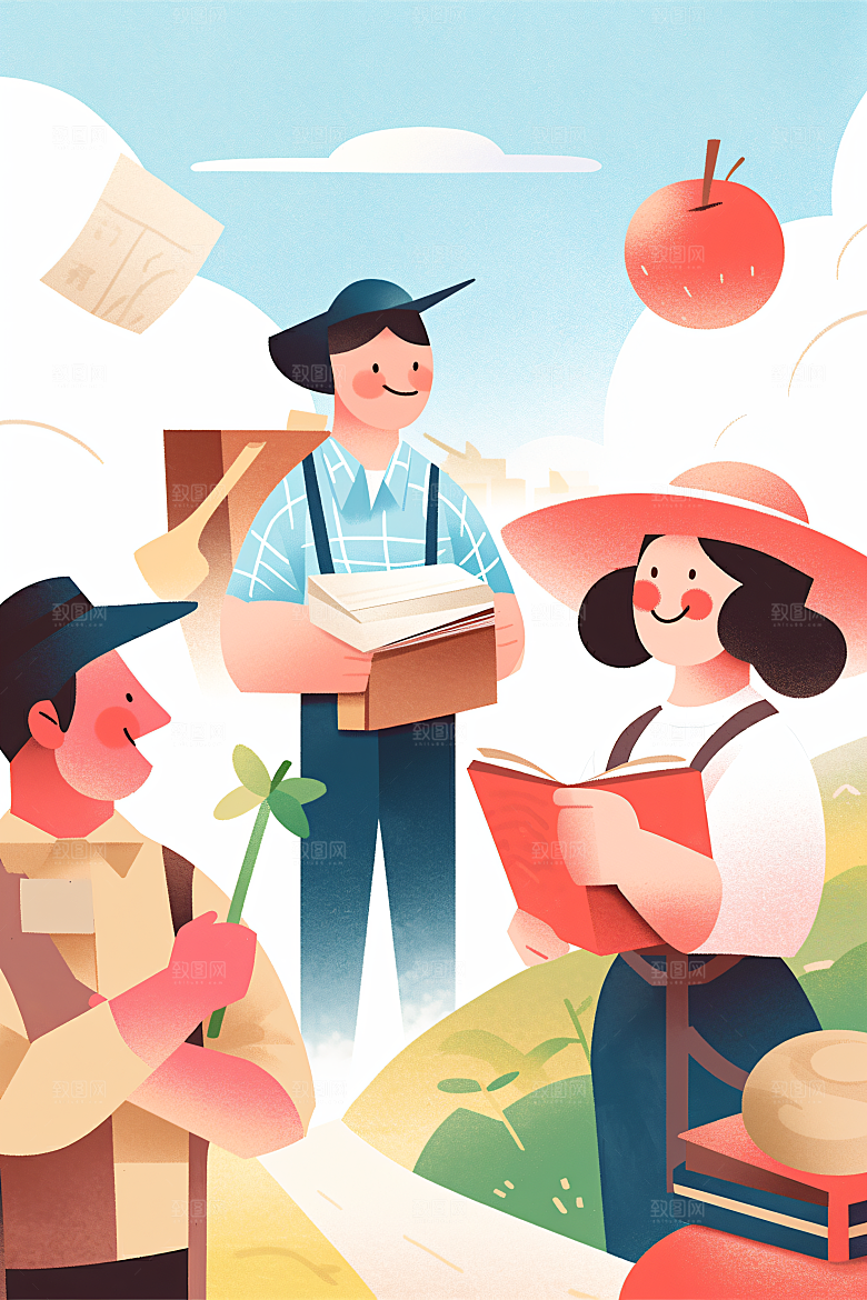 各行各业人物肖像形象插画