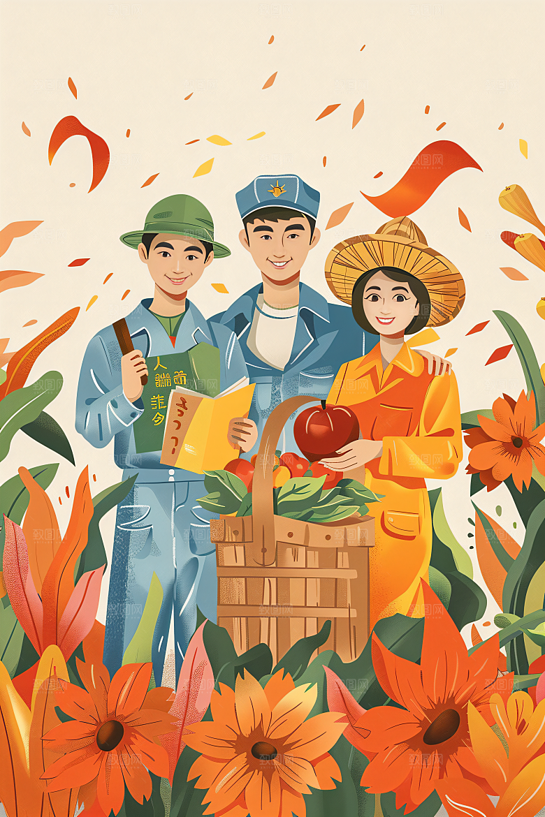 各行各业人物形象行业插画