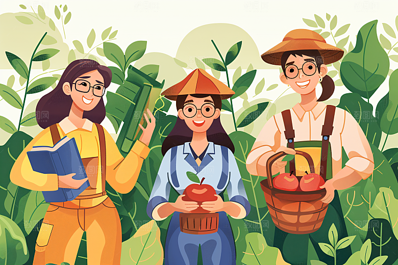 各行各业人物行业不同职业插画