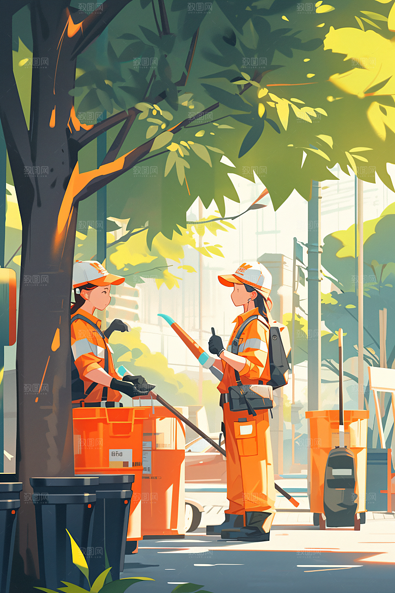 各行各业人物行业五一劳动节插画
