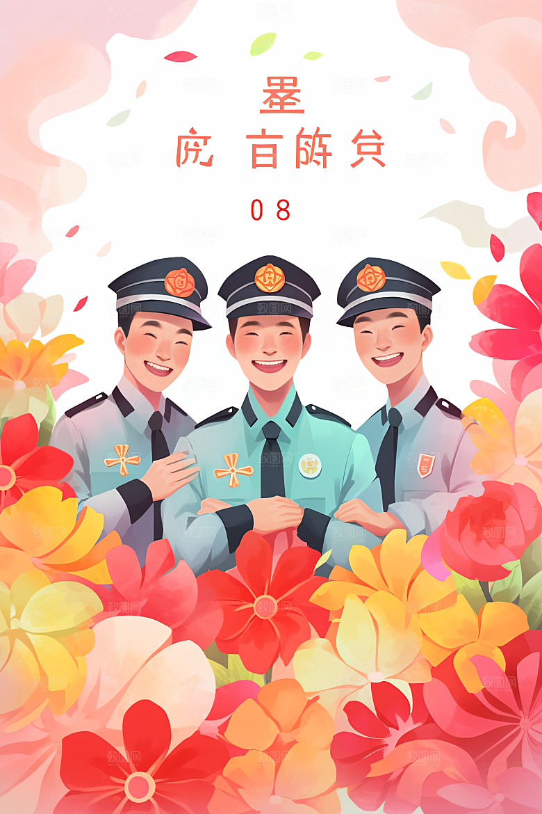 各行各业人物行业工种插画