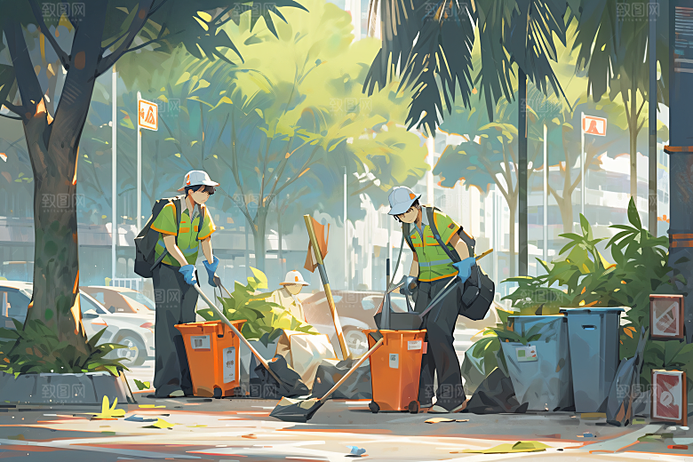 各行各业人物形象工种插画