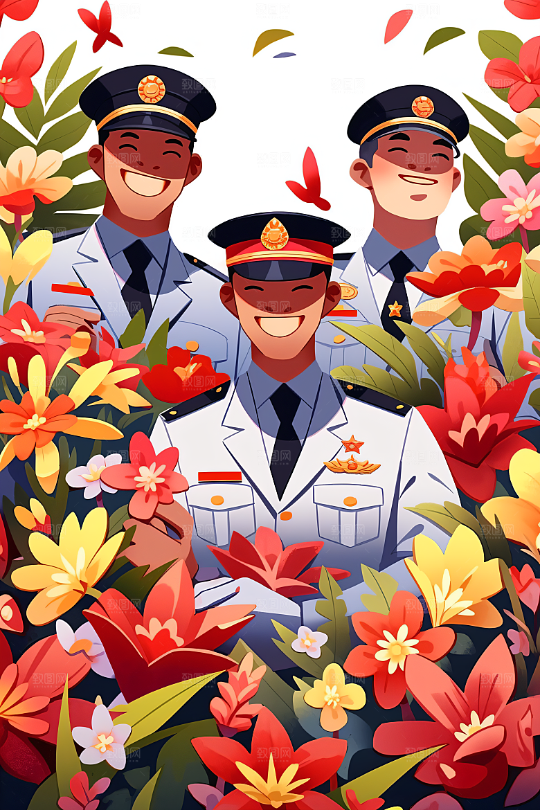 各行各业人物肖像不同职业插画