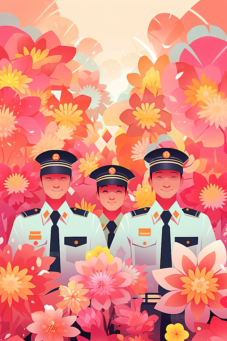 各行各业人物工种行业插画