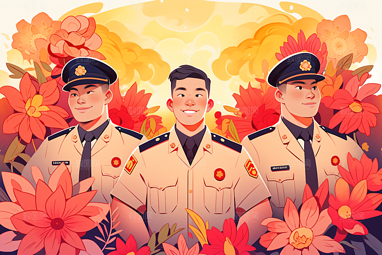 各行各业人物肖像工种插画