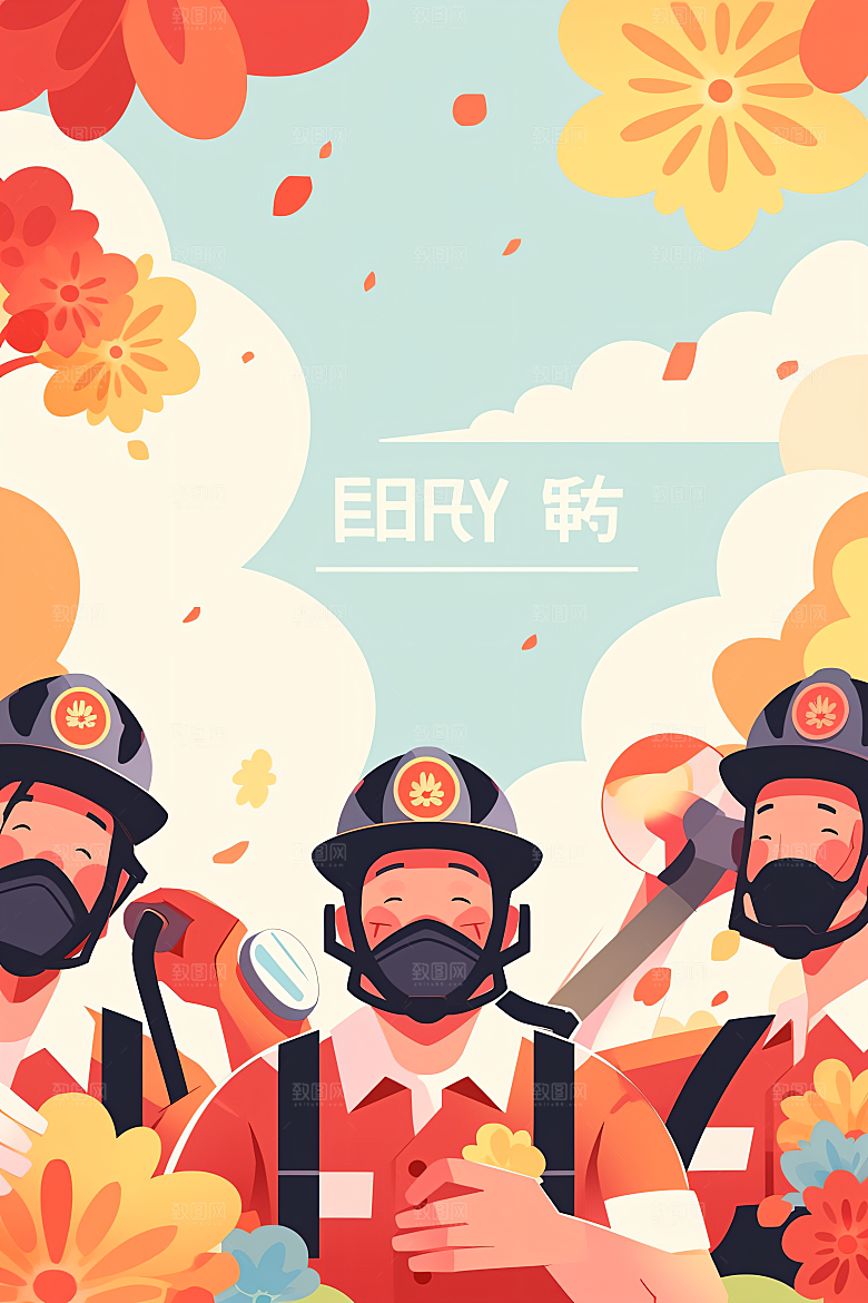 各行各业人物工种肖像插画