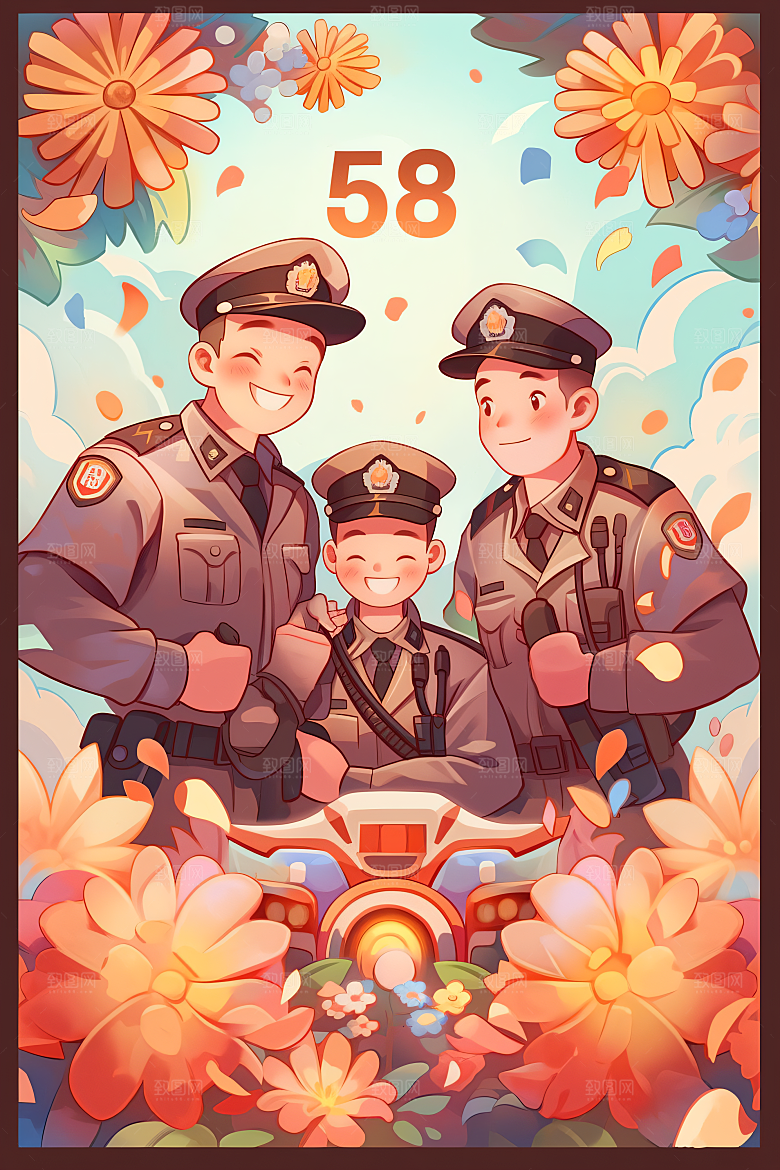 各行各业人物不同职业肖像插画