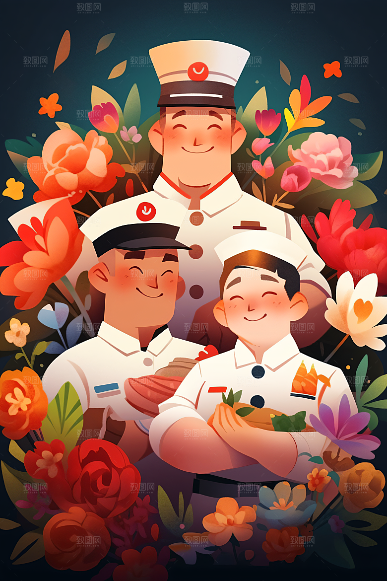 各行各业人物五一劳动节致敬劳动者插画
