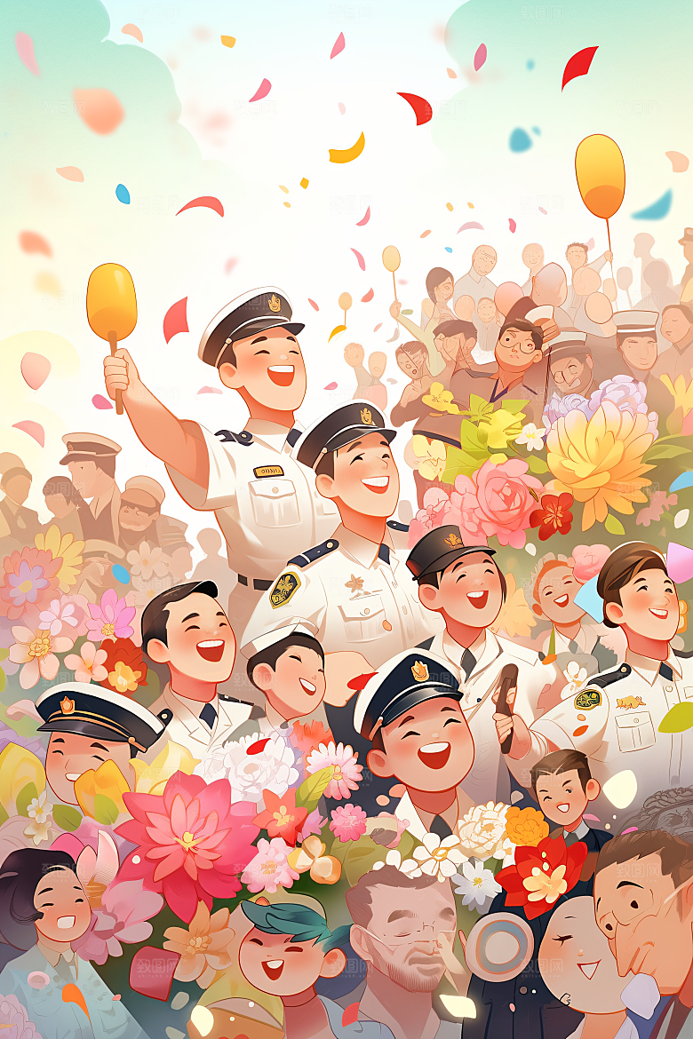 各行各业人物致敬劳动者不同职业插画