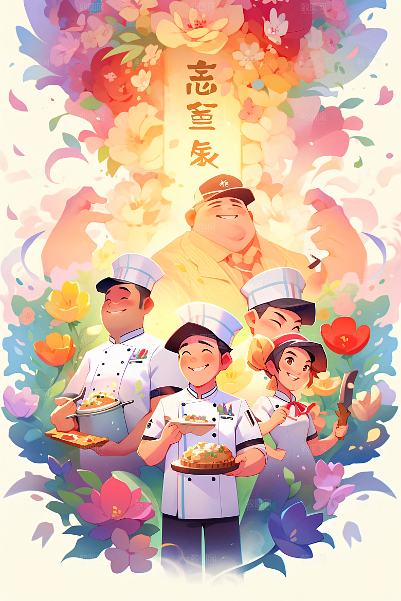 各行各业人物肖像不同职业插画