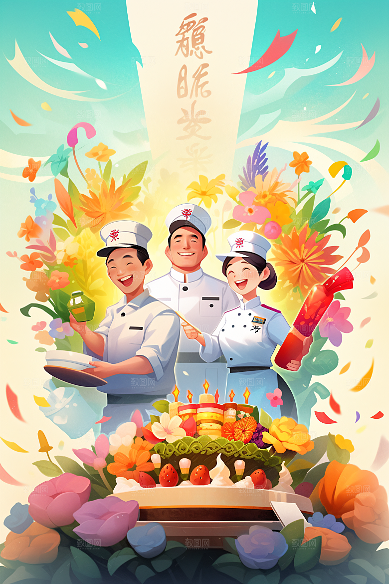 各行各业人物形象五一劳动节插画