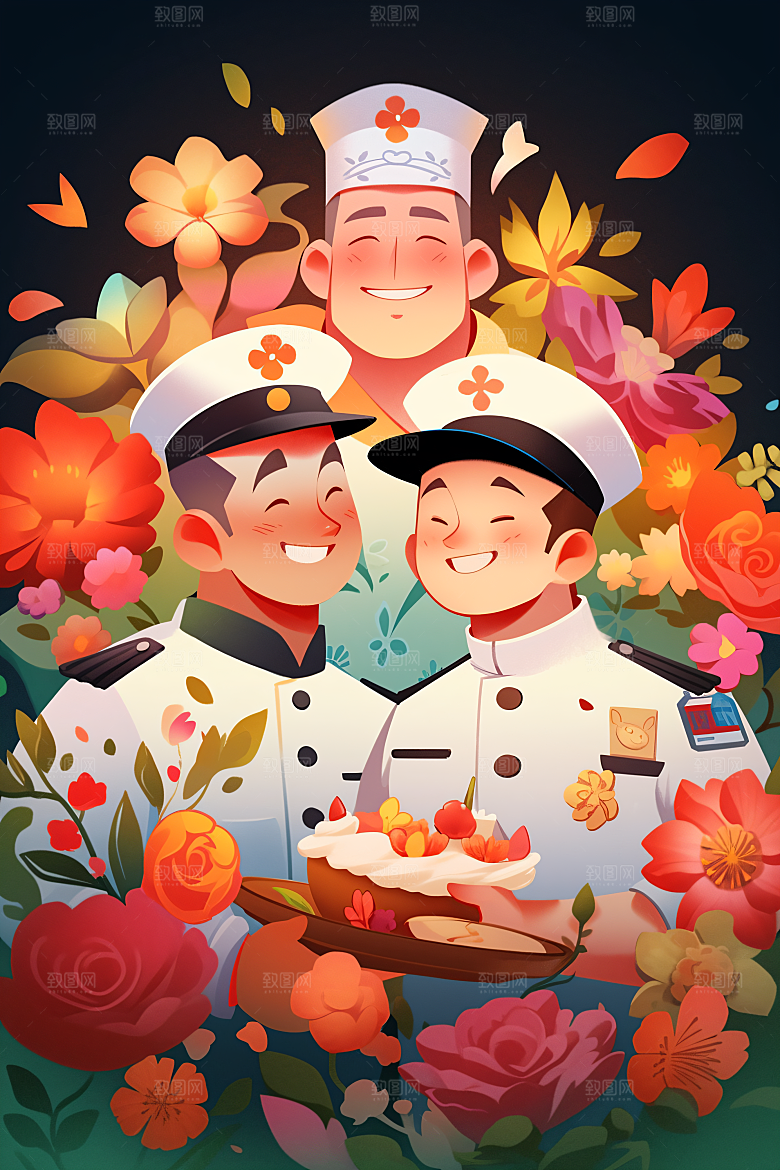 各行各业人物五一劳动节肖像插画