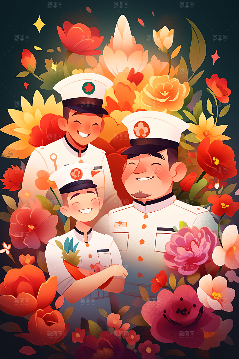 各行各业人物不同职业行业插画