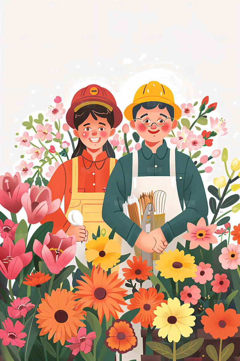 各行各业人物不同职业形象插画