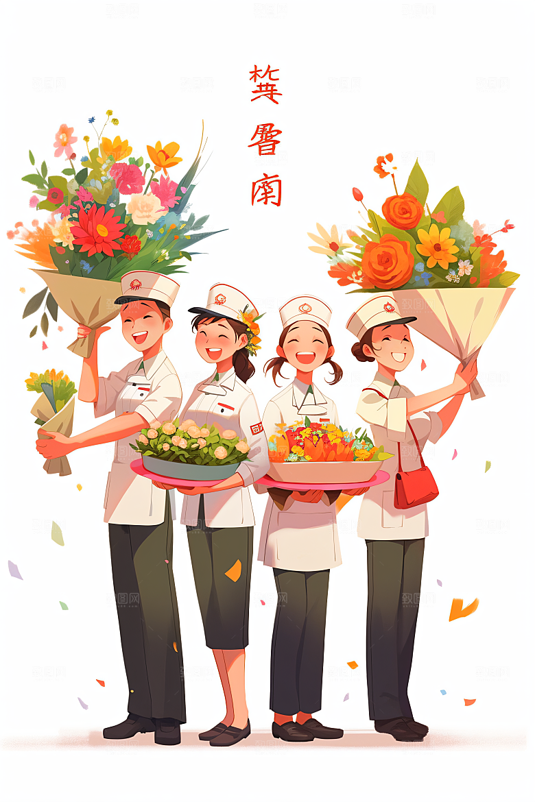 各行各业人物工种形象插画