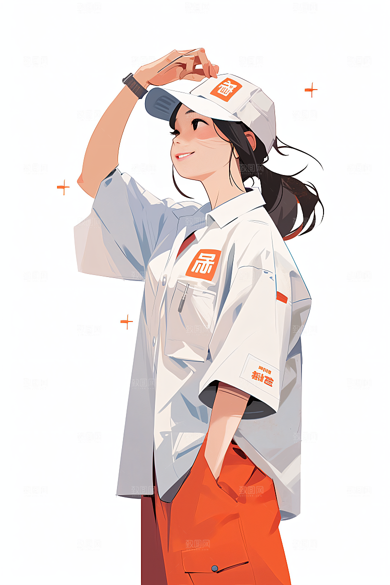 各行各业人物致敬劳动者肖像插画