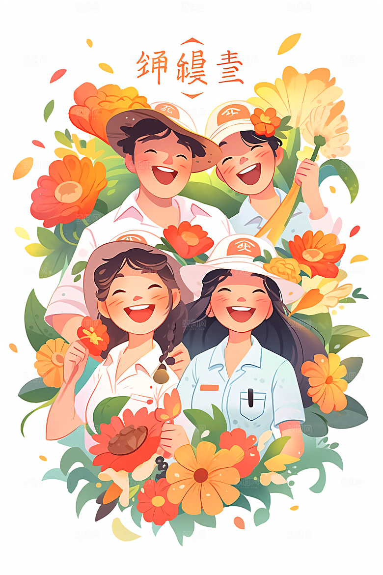 各行各业人物五一劳动节行业插画