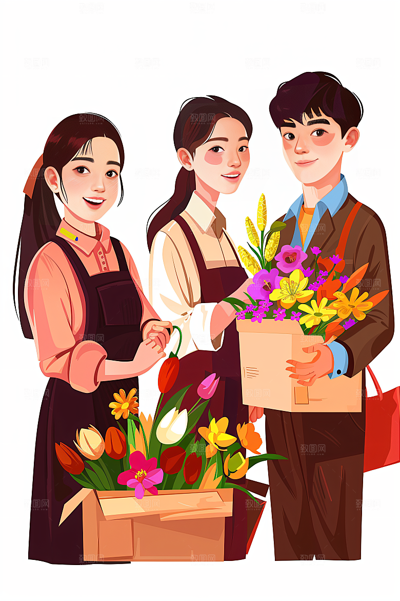 各行各业人物行业人物插画