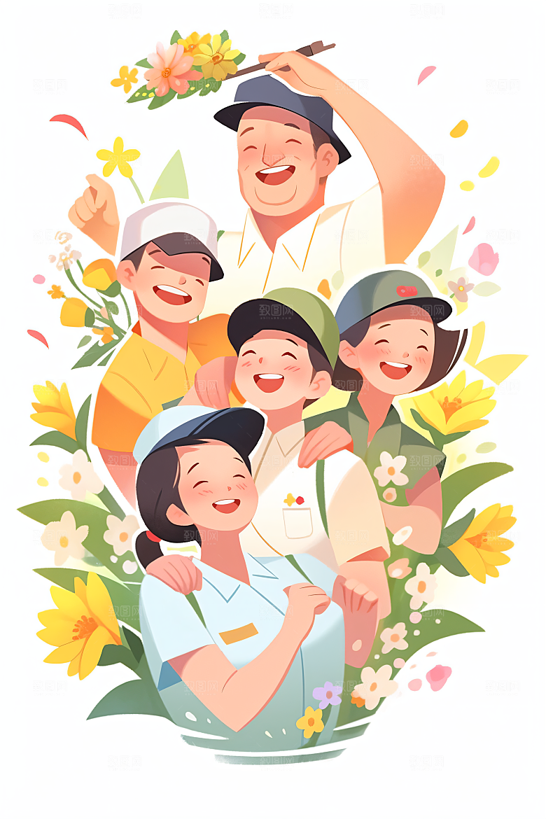 各行各业人物工种不同职业插画