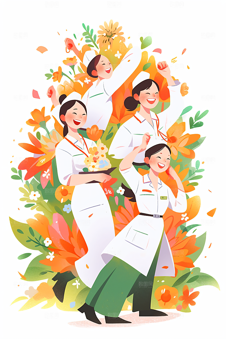 各行各业人物肖像致敬劳动者插画