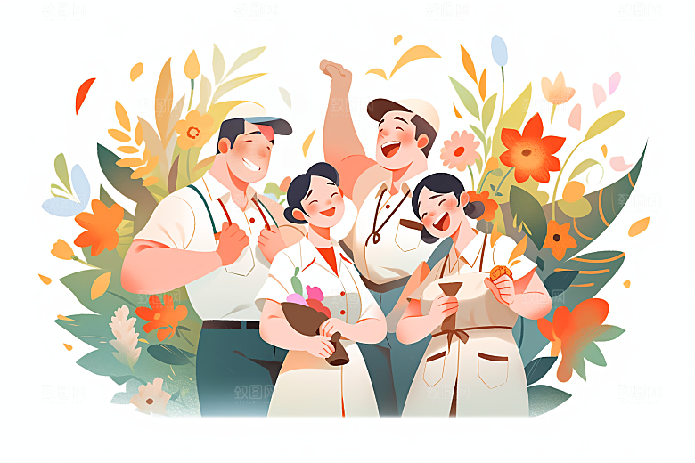 各行各业人物形象人物插画