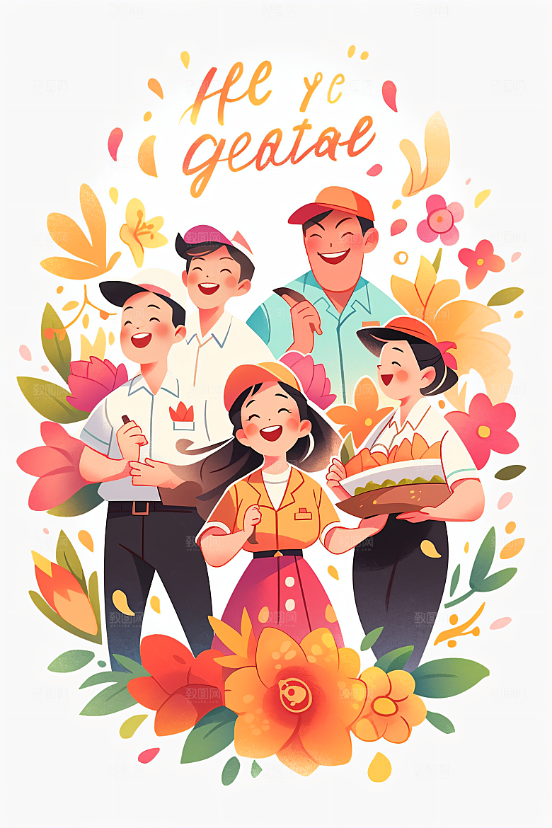 各行各业人物工种人物插画