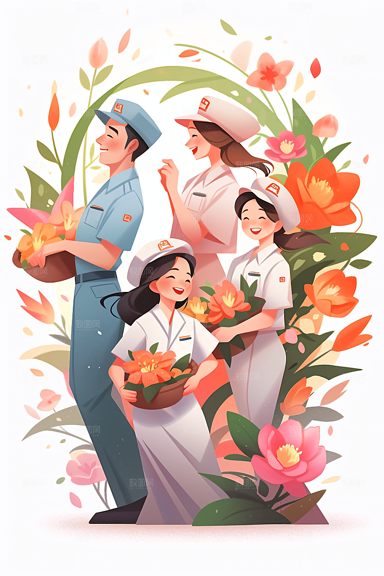 各行各业人物行业形象插画