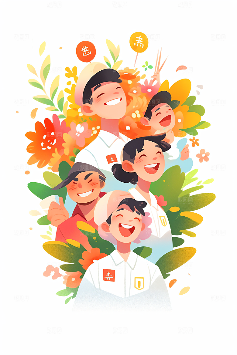 各行各业人物五一劳动节行业插画