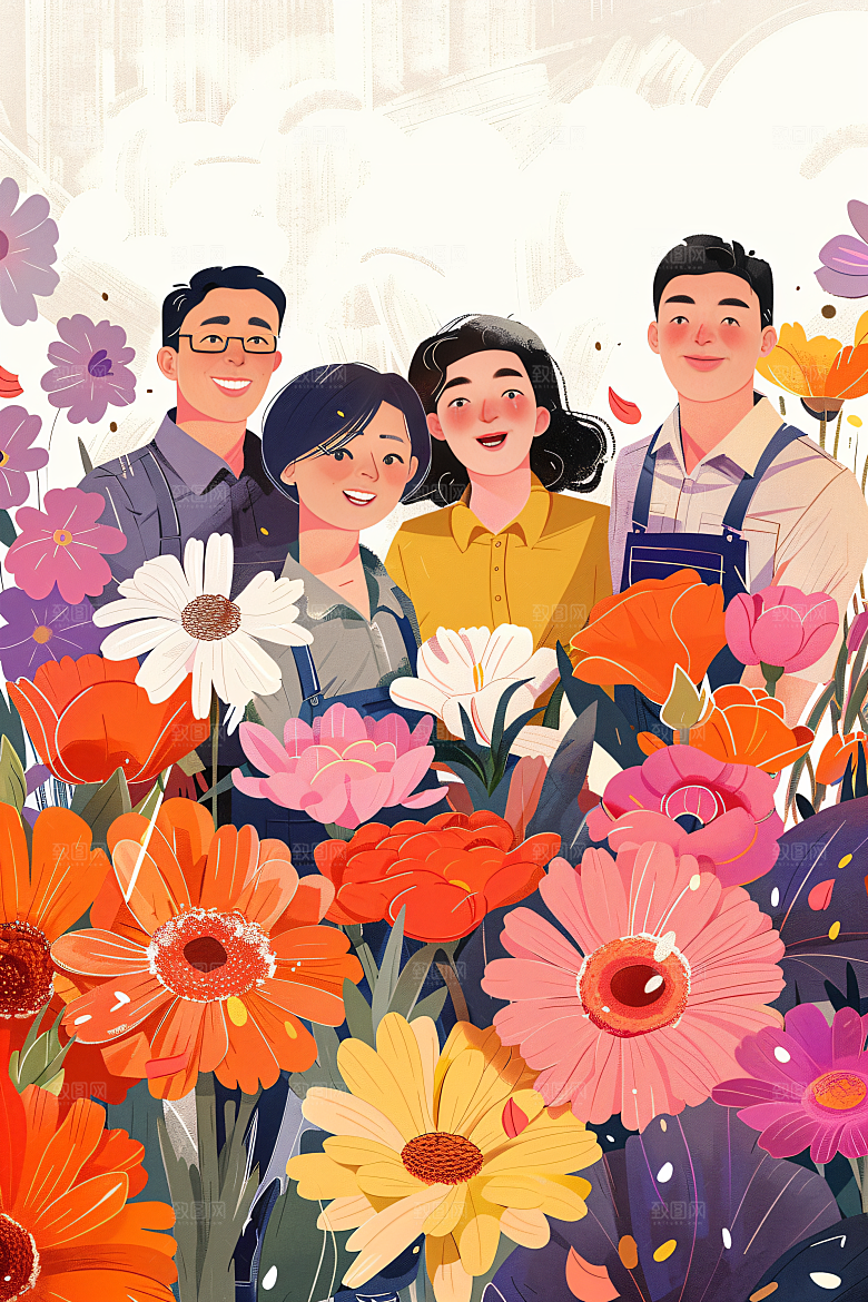 各行各业人物不同职业形象插画