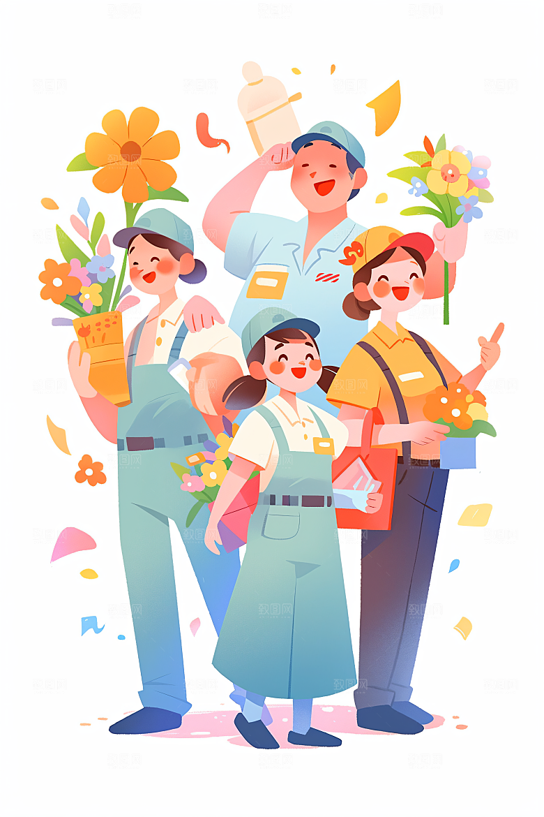 各行各业人物形象人物插画