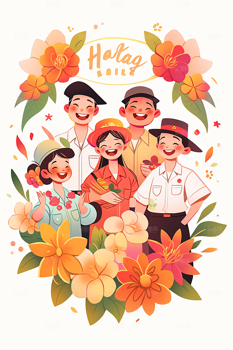 各行各业人物不同职业形象插画