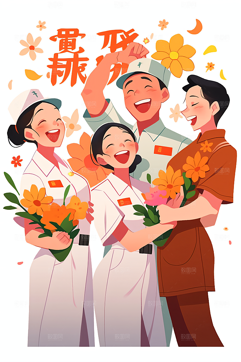 各行各业人物形象工种插画