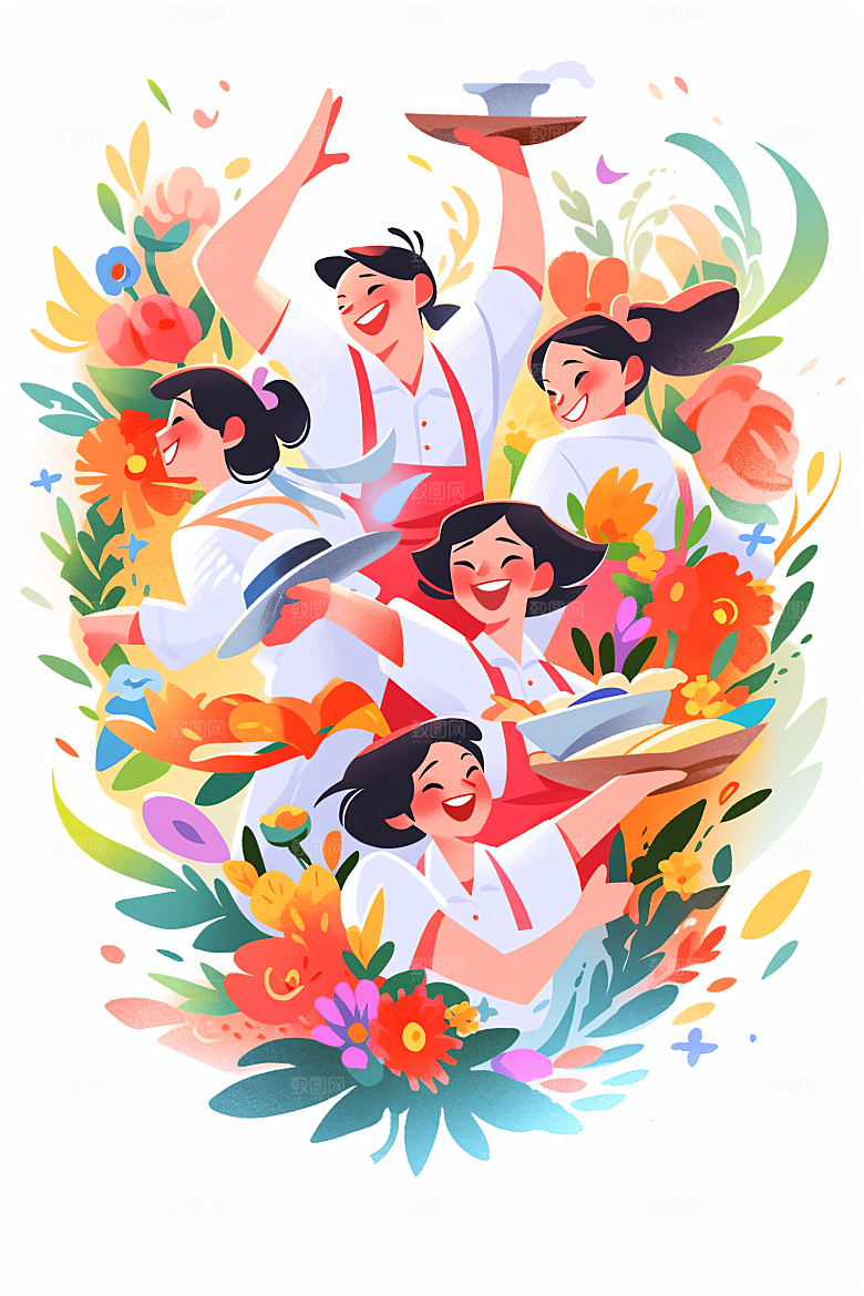 各行各业人物形象工种插画