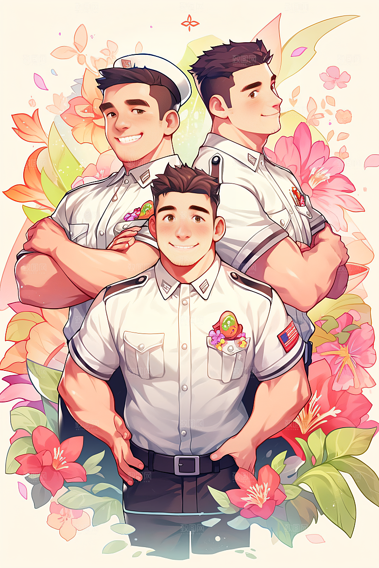 各行各业人物五一劳动节肖像插画