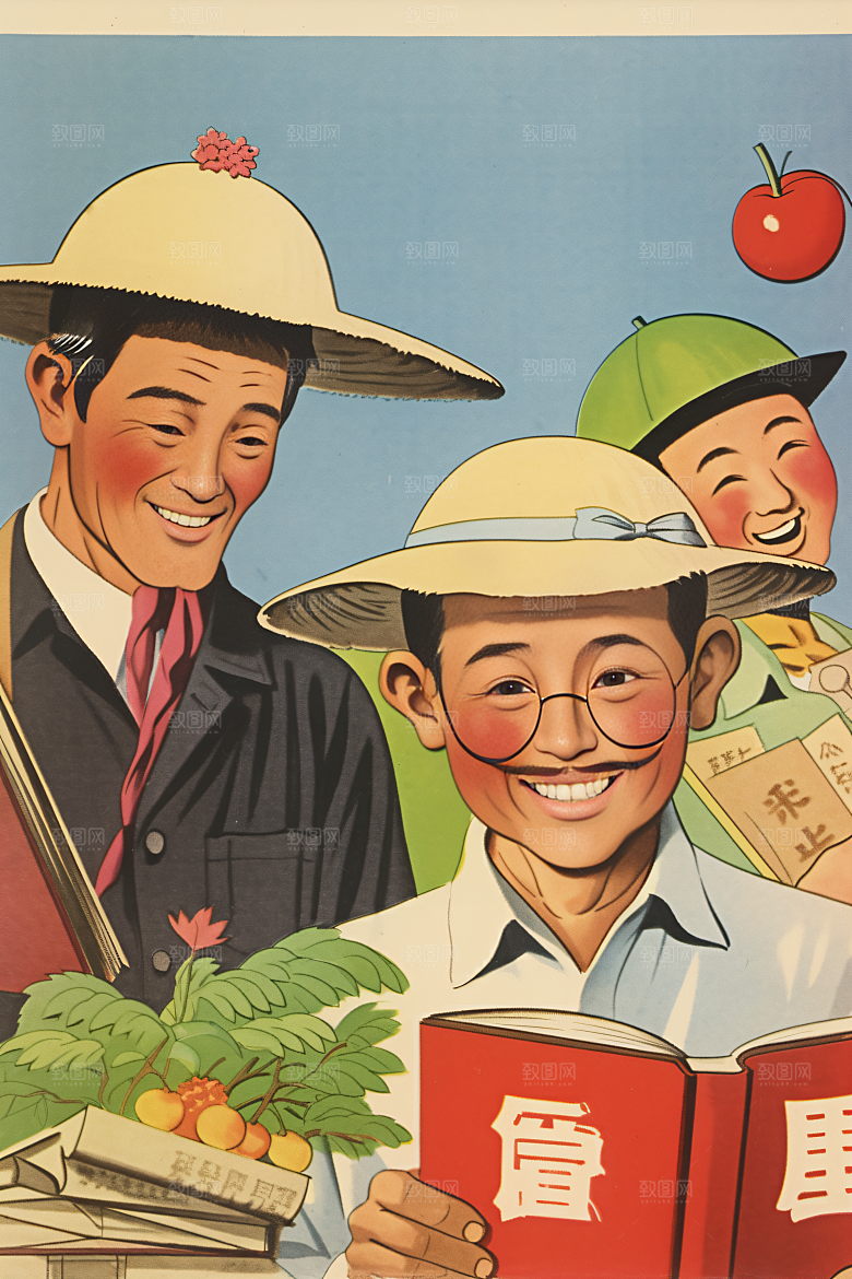 各行各业人物肖像不同职业插画