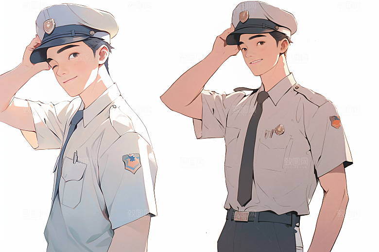 各行各业人物致敬劳动者肖像插画